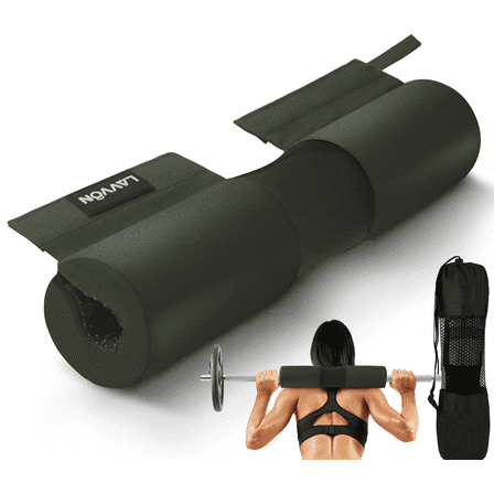 Barbell Squat Pad Nylon Padding AntiSlip- Thick Foam Barbell Pad for Squats Cushion, Lunges&Bar Padding for Hip Thrusts - Standard Weight Bar Pad - Provides Cushion to Neck Shoulders Training