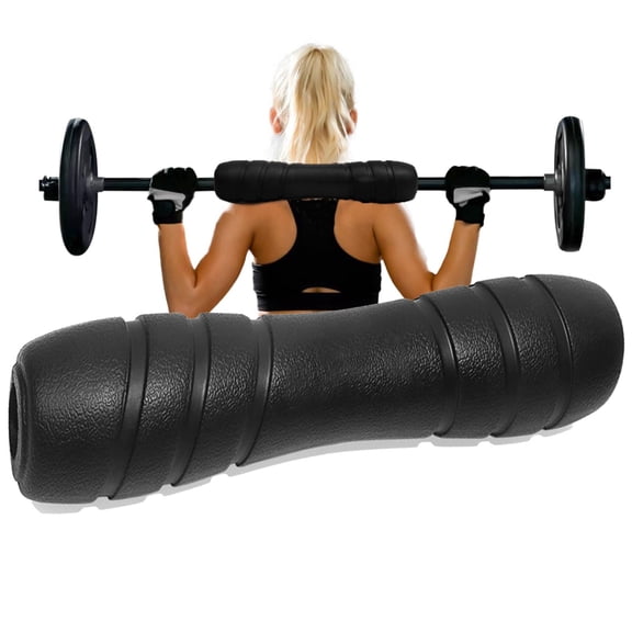 Barbell Squat Pad, Rubber Protective Cover for Hip Thrusts & Squats, Easy-Install, No Slipping