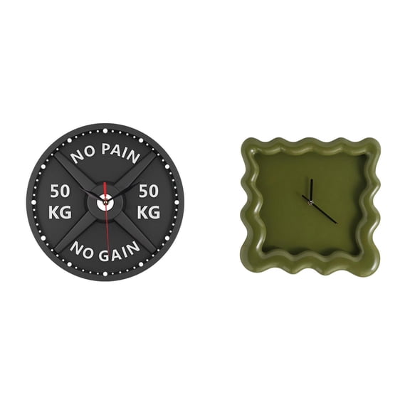 Barbell Wall Clock Bodybuilding Clock Gym Clock Modern Acrylic Material for Home Office Gym Bathroom Kitchen