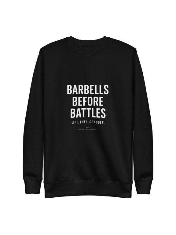 Barbells Before Battles Unisex Premium Sweatshirt (M)