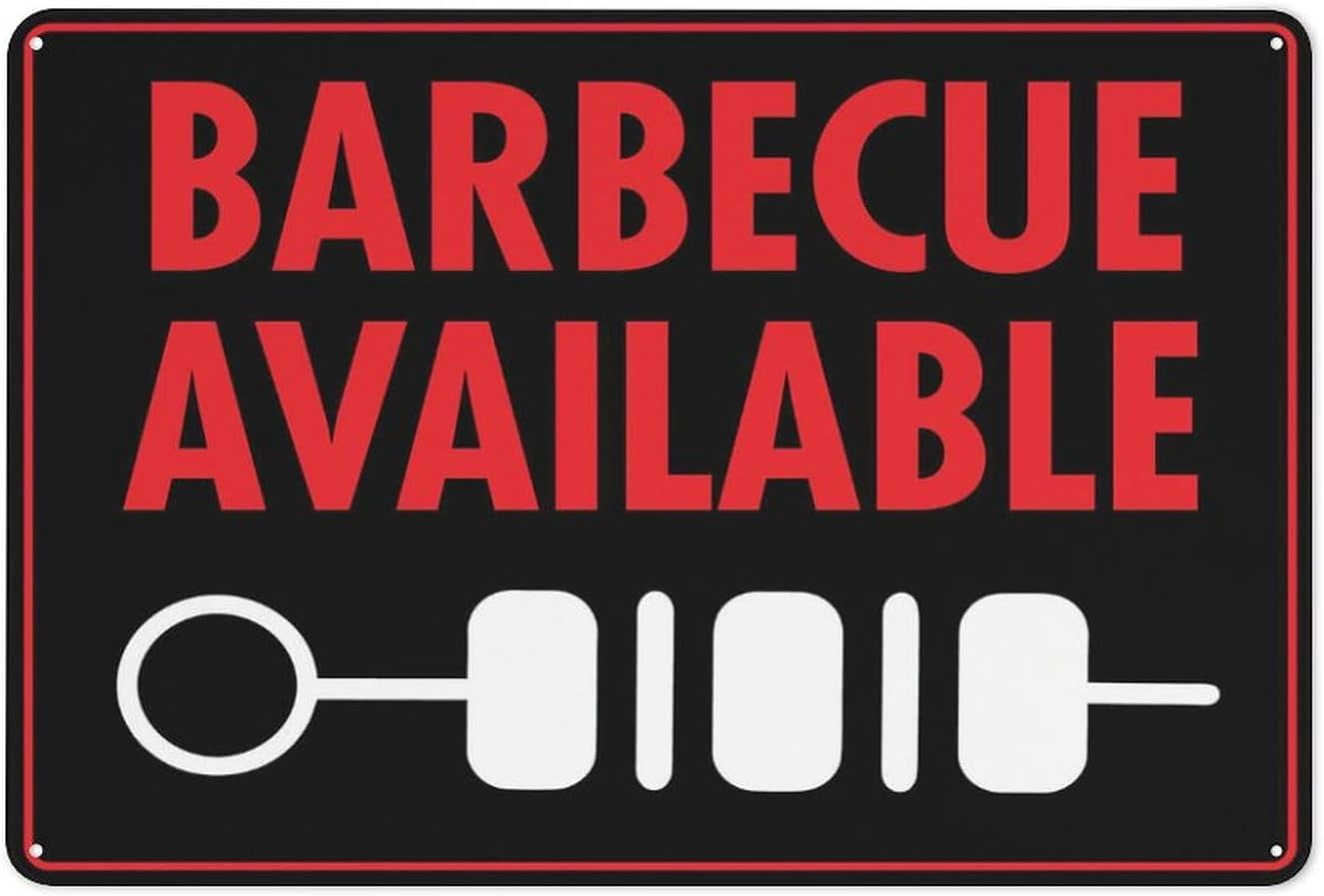Barbeque Available Sign 8 X 12 Inches Rust Free Aluminum - Uv Protected ...