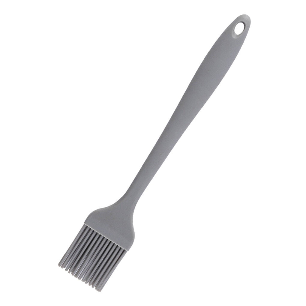 WISELADY Small Silicone Oil Brush Outdoor Barbecue Brush Seasoning Brush  Cake Baking Brush Pastry Brush Kitchen Tool Brush, 10 Pack (Grey)