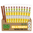 thumbnail image 1 of Barbecue and Pineapple Natural Pork Meat Sticks, Smoked Meat Stick Travel Snacks, Snack Bundle of 24 Mild Flavored Snack Sticks – Sogo Snacks, 1 of 9