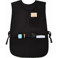 thumbnail image 1 of Barber Apron Vest Black 3 Pocket Apron with Sleeveless Adjustable Water Oil Resistant Velvet Machine Washable Tool Accessories, 1 of 7