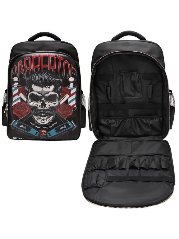 Barber Backpack for Travel, Large Capacity Waterproof Hairstylist Bag with Multiple Compartments, Portable Organizer for Clippers, Trimmers, Scissors & Hairdressing Supplies