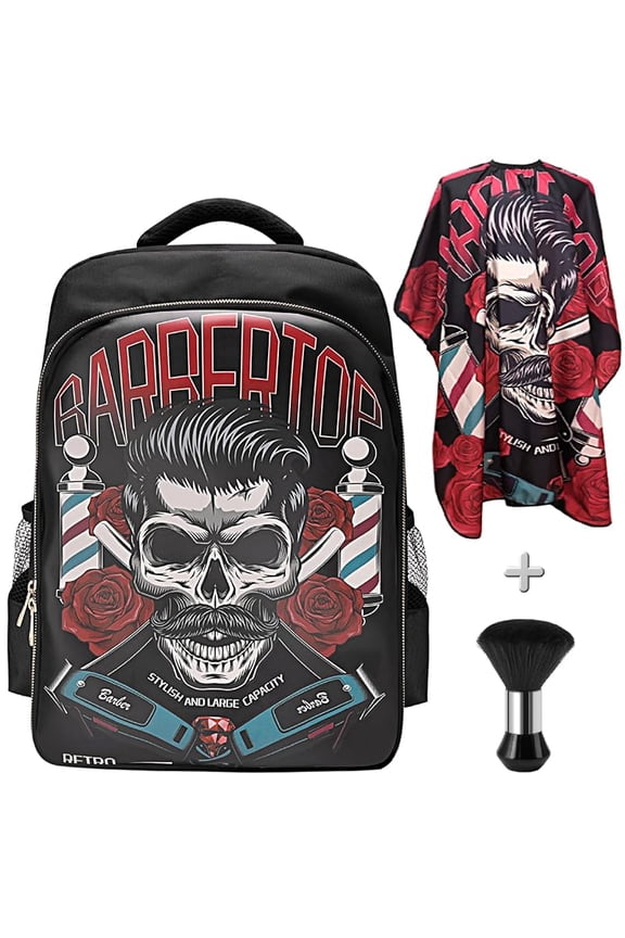 Barber Backpack for Travel, Large Capacity Waterproof Hairstylist Bag with Multiple Compartments, Portable Organizer for Clippers, Trimmers, Scissors & Hairdressing Supplies