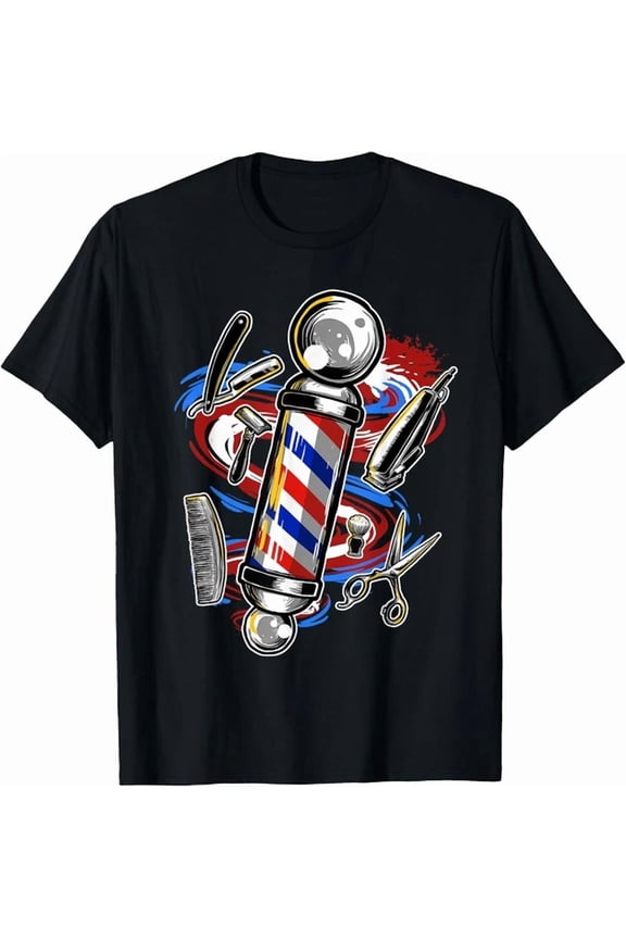 Barber Barbershop Hairstylist Hair Style Haircut Gift T-Shirt, Unisex T-Shirt
