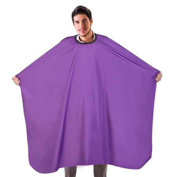 Barber Cape-Professional Salon Hair Cutting Cape,56x63 inches Large Hairdresser Cape for Haircut,Coloring,Makeup,Styling and More,(Purple)