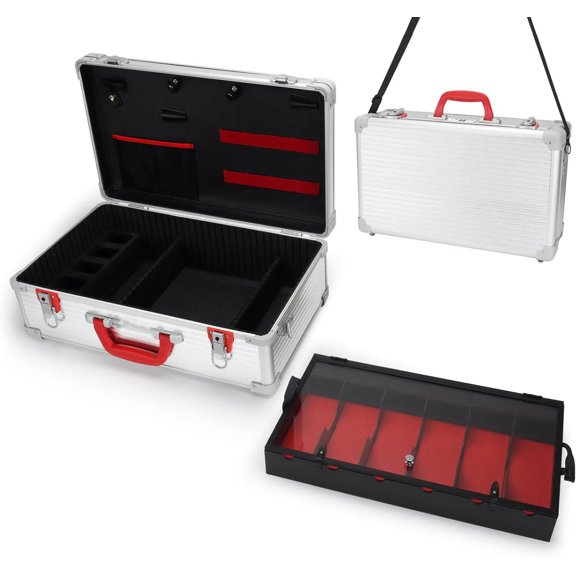 Barber Carrying Case, Hairdresser Tool Box Organizer Traveling Case, Portable Travel Barber Suitcase for Hair Stylist Pet Groomer Beauty Salon Makeup Artist