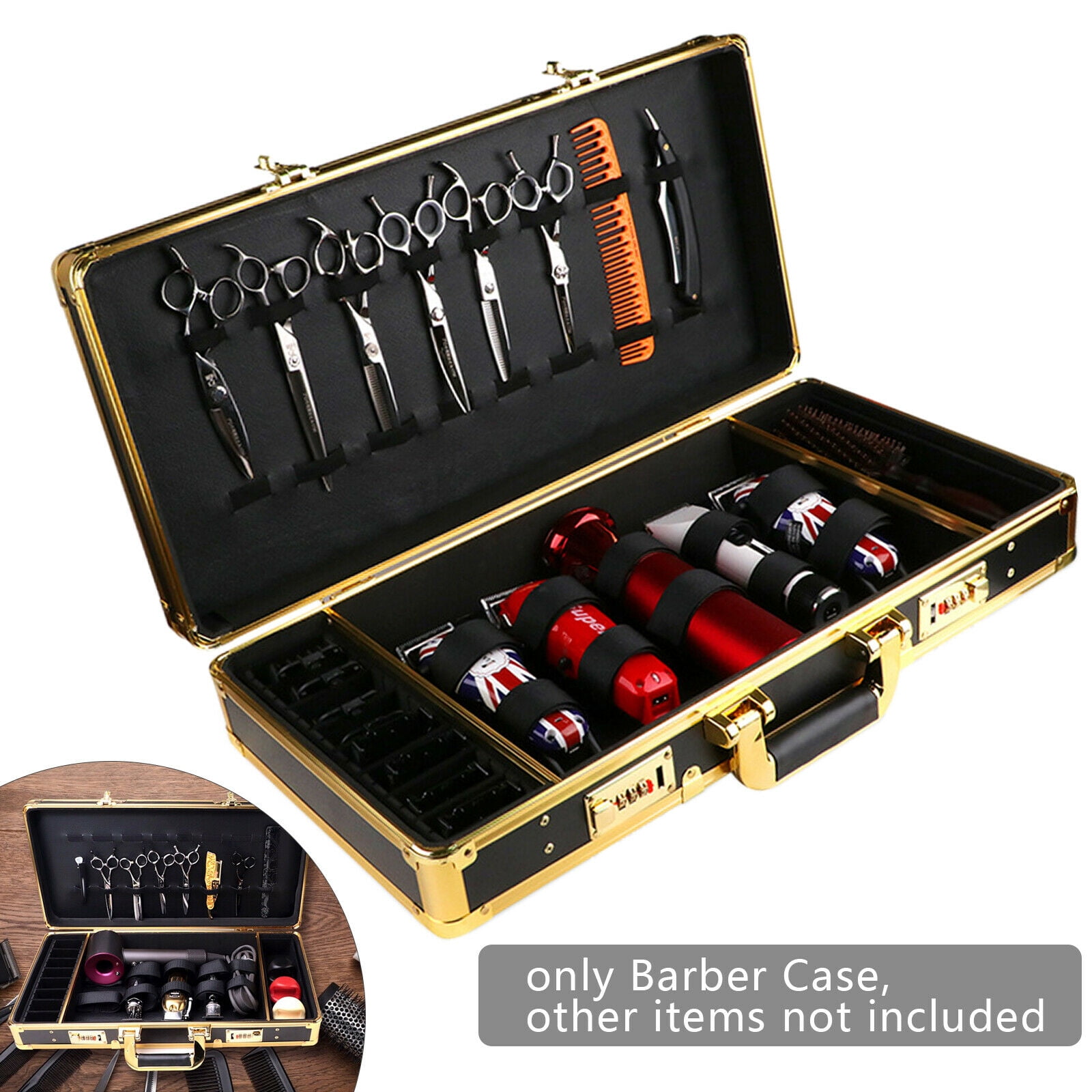 Barber Case Barber Carrying Case Salon Hair Supplies Clippers Stylist Tools Box Travel Razor Box
