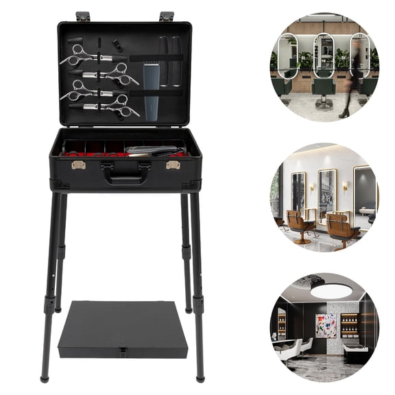 Barber Case, Mobile Barber Station, Professional Barber Toolbox for Barbershops, Barber Stores, and More to Store Pushers, Trimmers, Blades, or Other Tools
