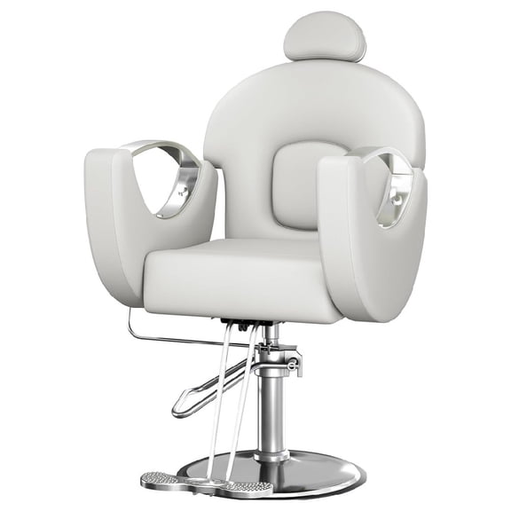 Barber Chair for Hair Stylist, Heavy Duty Reclining Salon Chair with Height Adjustable Hydraulic and 360 Degrees Rotation Base, Max Load 330 LBS Beauty Spa Equipment for Salon Barbershop