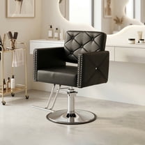 YONGKANG 360 Degree Swivel Hydraulic Barber Chair 350LBS Capacity Black ...