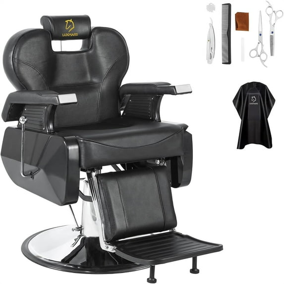 Barber Chair Hydraulic Reclining Salon Chair Styling Chair Hair Chair 360 Degrees Rolling Swivel Barber Chairs for Barbershop Hair Salon Spa Equipment
