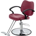 thumbnail image 1 of FDW Classic Hydraulic Barber Chair, for Salon Beauty Spa Haircutting Hair Styling, Barber Shop Equipment, Heavy Duty Frame (Burgundy), 1 of 7