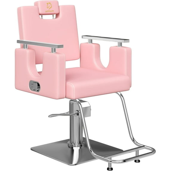 Hydraulic Barber Chair for Hair Stylist, 440 lbs Capacity, 360° Swivel, Adjustable Height Salon Spa Equipment for Barbershop, Beauty