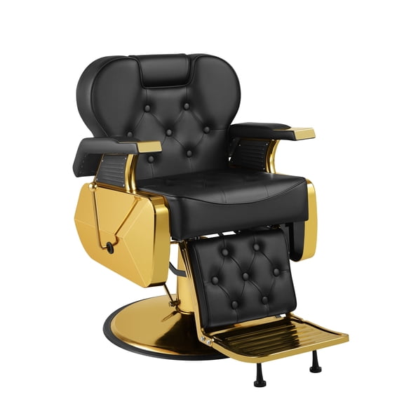 Barber Chairs for Barbershop,Heavy‑Duty Hydraulic 360° Swivel Reclining Salon Furniture, Adjustable PU Leather Styling Chair for Spa&Beauty Salon