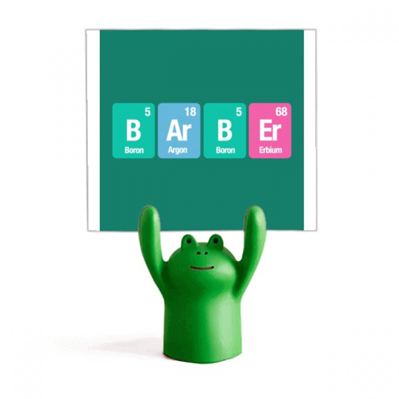 Barber Checal Element Science Memo Holder Cartoon Animal Frog Stand Decoration