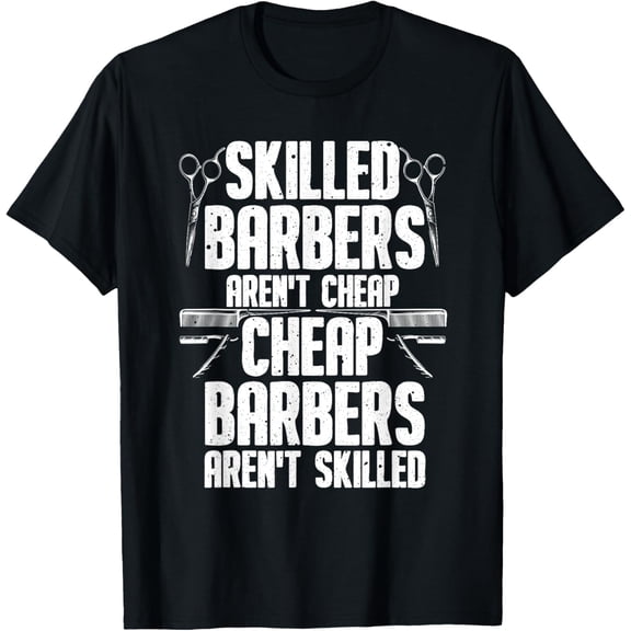 Barber Designs For Men Dad Funny Hairdressing Hair Stylists T-Shirt