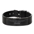 thumbnail image 1 of Barber Engraved Black Shark Mesh Bracelet - Thank You for Being the Best Barber - Unique Gift for Christmas, Graduation, and Special Occasions, 1 of 1