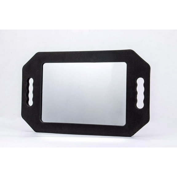 Barber Foam Mirror Double Handle Hand Held Mirror Drop-Proof Foam Frame Lightweight for Barbershop & Hairstylists