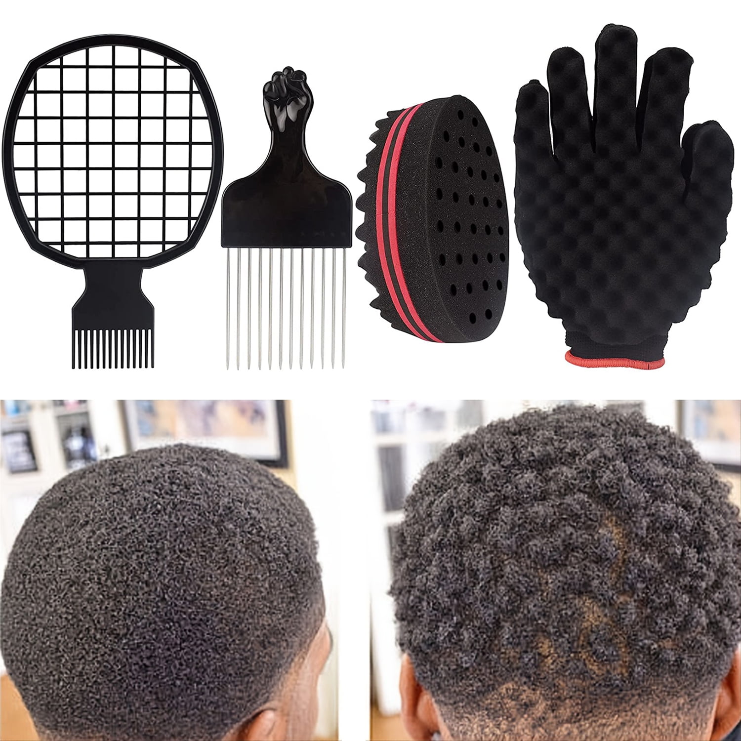 Make Hair Curl Black Men Hair Sponge Brush Foam Hair Comb - China Oval  Shape Hair Twist Sponge and Hair Curl Comb Sponge price