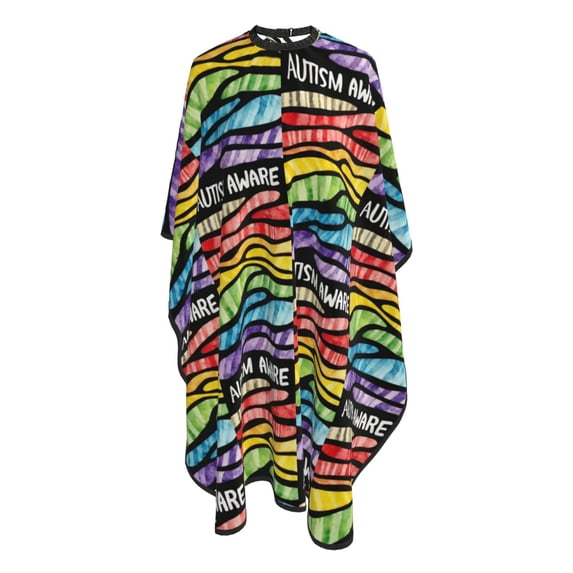 Barber Hair Cutting Cape Autism Awareness Professional Salon Hairdressing Cape for Hairdresser 66”× 55”