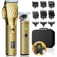 thumbnail image 1 of Barber Hair Cutting Kit for Men, Professional Fade Clipper & T-Blade Beard Outliner Complete Grooming Set, Rechargeable Trimmer Kit for Salon & At-Home Haircuts, Premium Holiday Gift Pack for Guys, 1 of 6