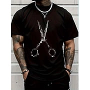 Barber Hairdresser For Barbershop Owner Gift Haircut Stylist Men's Cotton Crew Neck Graphic Tee Casual Short Sleeve Solid T-Shirt