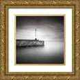 thumbnail image 1 of Barber, Ian 12x12 Gold Ornate Wood Framed with Double Matting Museum Art Print Titled - Bridlington Harbor, 1 of 4