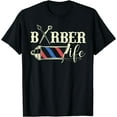 thumbnail image 1 of Barber Life Pole Scissors Blade Vintage Shop Gift for Him T-Shirt Black 4X-Large, 1 of 4