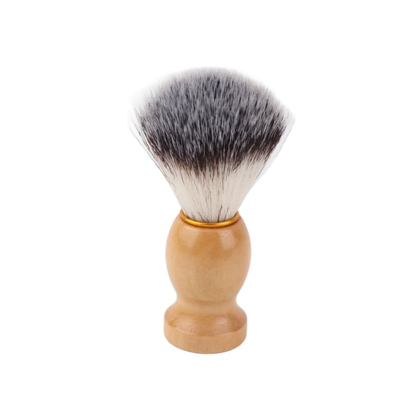 Barber Neck Duster Brush Men Beard Shaving Brush Barber Salon Facial Cleaning Grooming Appliance Shave Tool Brush with Wood Handle for Men