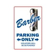 thumbnail image 1 of Barber Novelty Aluminum Sign | Indoor/Outdoor | Funny Home Décor for Garages, Living Rooms, Bedroom, Offices | SignMission Hair Shop Pole Gift Stylist Gag Funny Work Sign Wall Plaque, 1 of 4