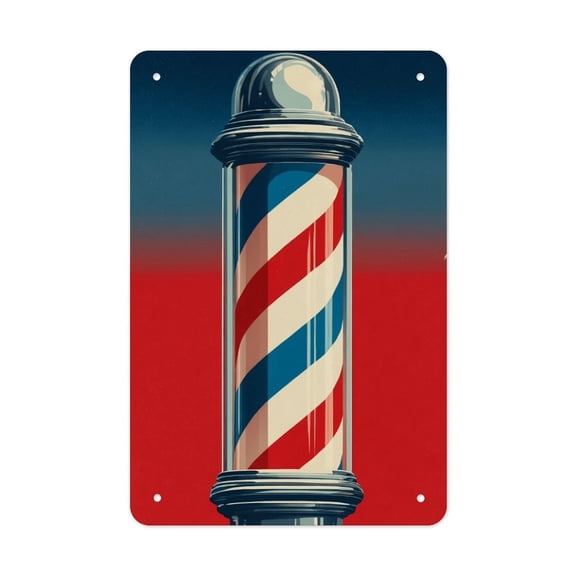 Barber_Pole_Classic Weather-Resistant Tin Sign - Fade-Proof - Outdoor Use