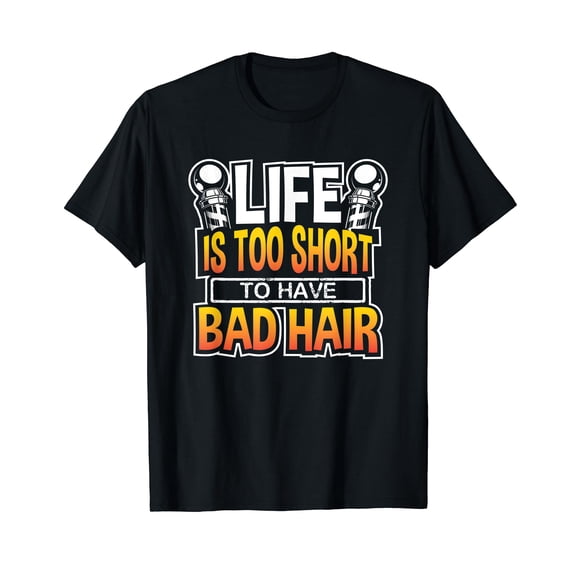 Barber Pole Male Hair Stylist Men's Hair Dresser Funny Gift T-Shirt