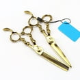 thumbnail image 1 of Barber Scissors Hair Cutting Scissors, 6Inch Japanese 440C Stainless Steel Upscale Golden Skull Hairdressing Scissors Hair Cutting and Thinning Scissors Barber Shears Set, 1 of 4