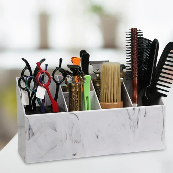 Barber Scissors Holder Box Desk Organizer Case Salon Hairdressing Scissors Rack for Brushes Hairstyling Combs Clips Hairdressers(0)