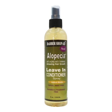 Barber Shop Aid Alopecia Leave-In Conditioner Spray – 8 oz | Scalp Treatment for Hair Growth Strength