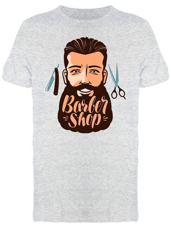 Barber Shop Big Beard T-Shirt Men -Image by Shutterstock, Male 3X-Large