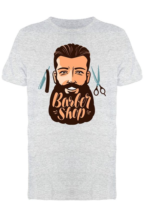 Barber Shop Big Beard T-Shirt Men -Image by Shutterstock, Male 3X-Large