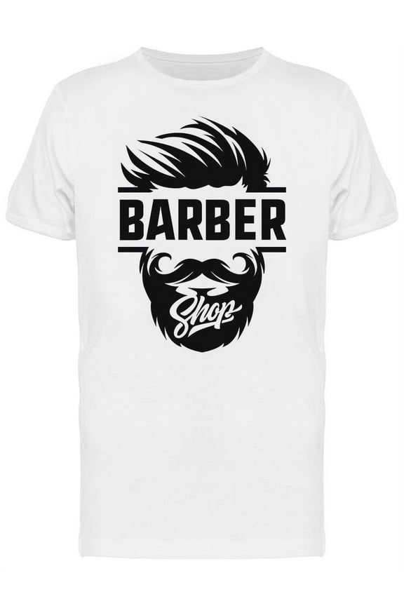 Barber Shop Design T-Shirt Men -Image by Shutterstock, Male Large