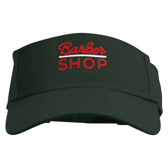 Barber Shop Embroidered Cotton Twill Sun Visor - Dk Green OSFM