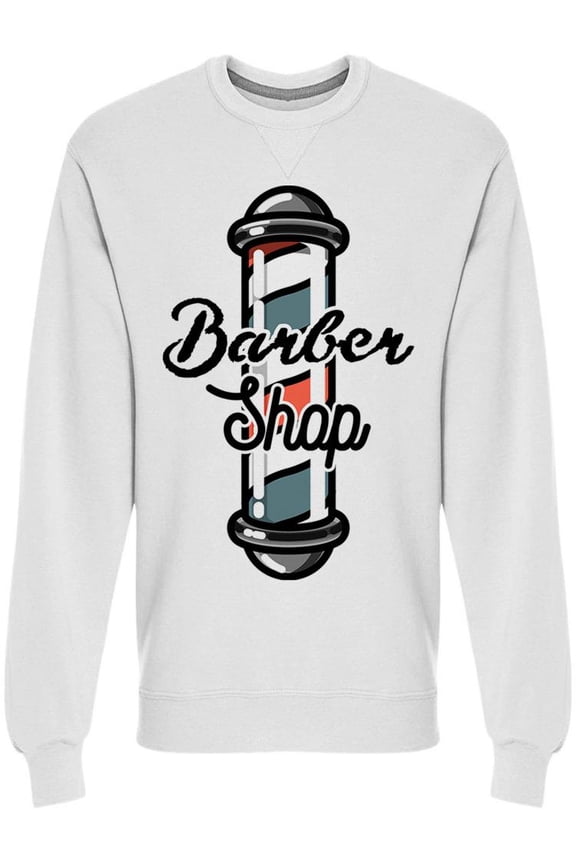 Barber Shop Pole Sweatshirt Men -Image by Shutterstock, Male x-Large