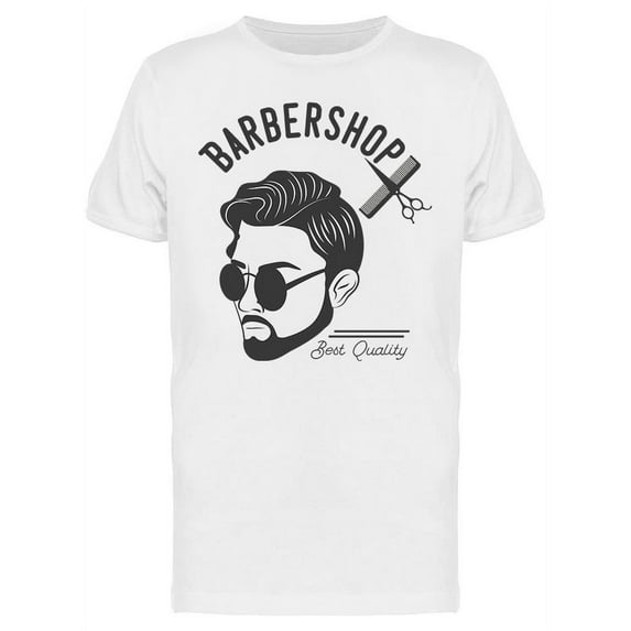 Barber Shop Style T-Shirt Men -Image by Shutterstock, Male Large
