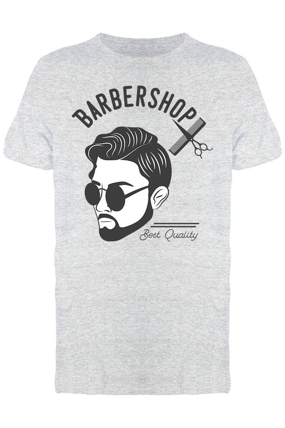 Barber Shop Style T-Shirt Men -Image by Shutterstock, Male x-Large