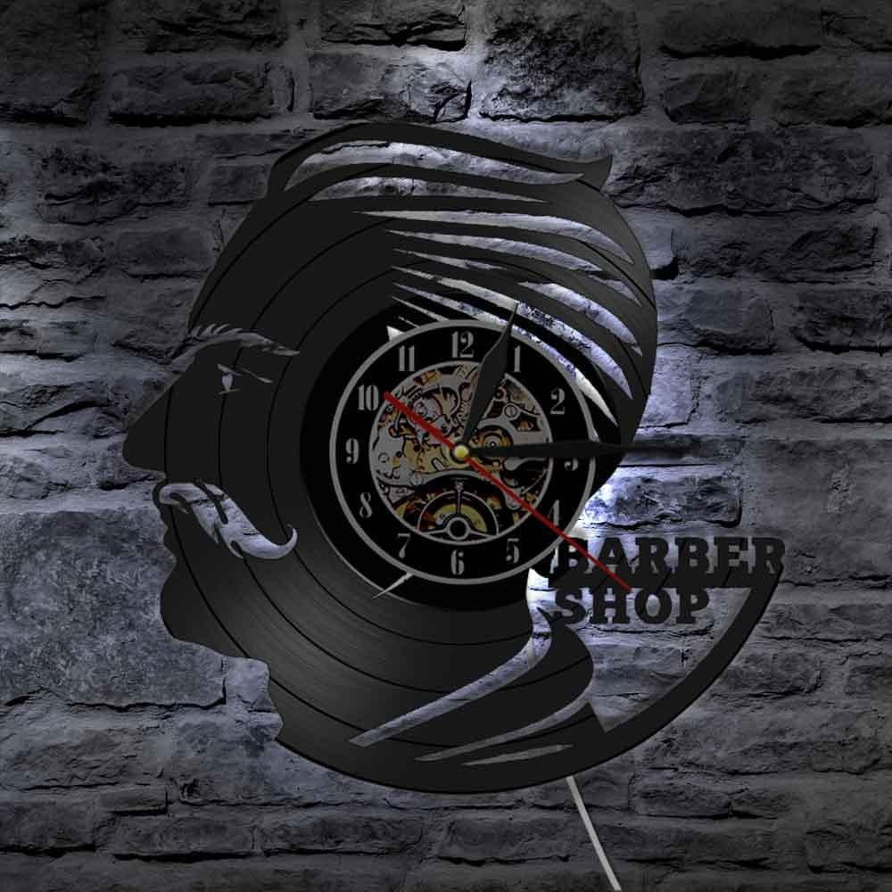 Barber Shop Vinyl Record Clock Barber Gifts for Hairdresser Retro Decor ...