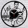 thumbnail image 1 of Barber Shop Vinyl Record Wall Clock Decor Fan Art Original Gift Handmade Vintage Wall Art, 1 of 7
