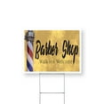 thumbnail image 1 of Barber Shop Walk Ins Welcome Yard Sign 12 Inch x 16 Inch Double Sided Weatherproof Heavy-Duty Plastic with Stake | Hair Services, Convenient Access, Open Hours | Made in USA, 1 of 7