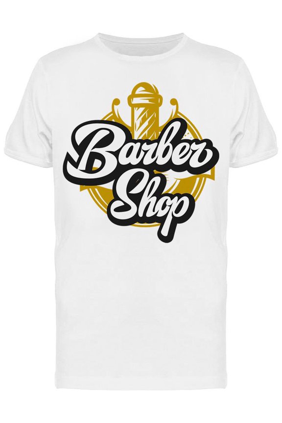 Barber Shopp Banner T-Shirt Men -Image by Shutterstock, Male Small
