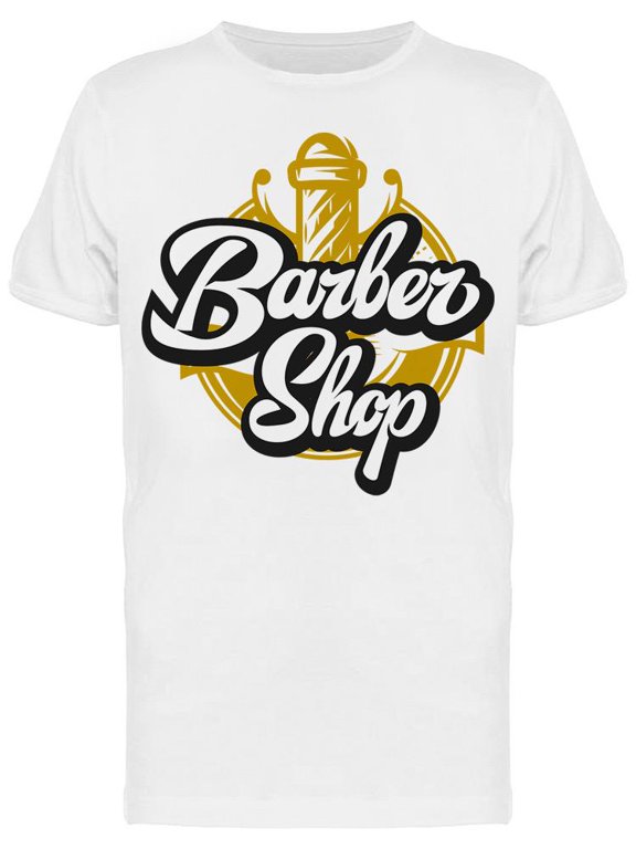 Barber Shopp Banner T-Shirt Men -Image by Shutterstock, Male Small